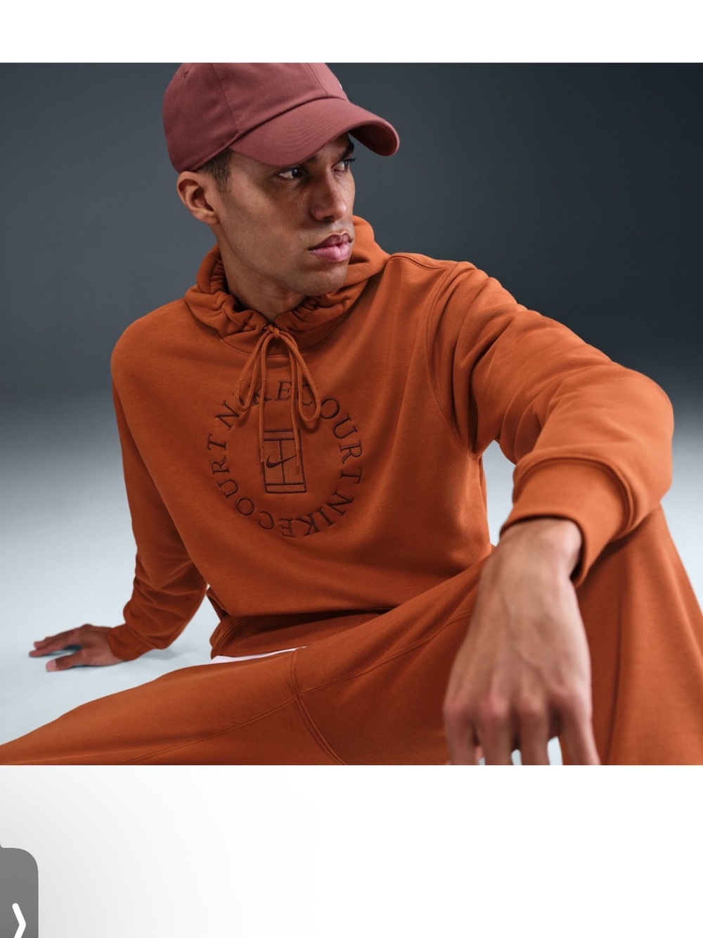 NWT Nike Men's Dri-Fit French Terry Rust Tennis Nikecourt Hoodie Sz M $95 - Picture 4 of 7